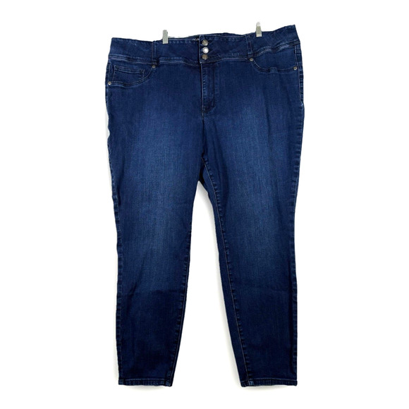 MAURICE'S Women's High-Rise Jeans Plus Size 24 Blue Stretch Denim - Picture 1 of 11
